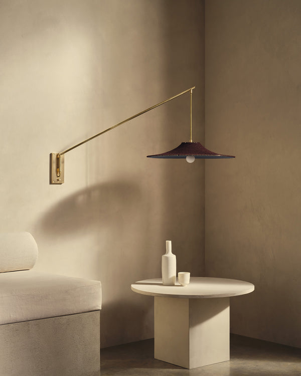 Current Collection - Double Cloth Simple Shade 01 - Long Wall Light